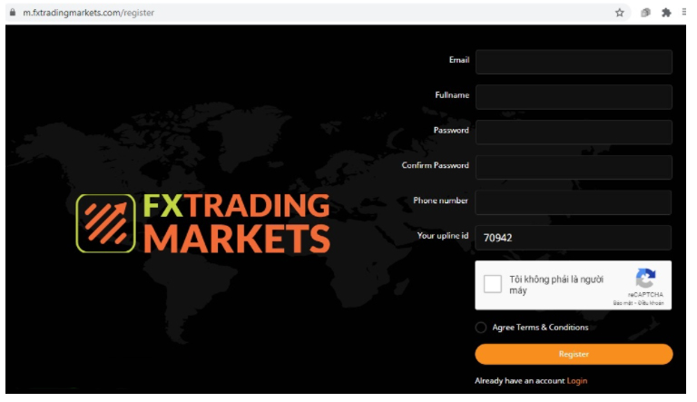 Cách thức mở tài khoản tại FX Trading Markets