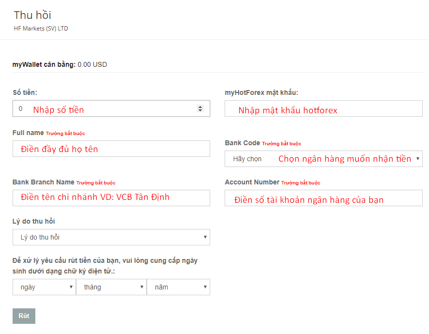 Hướng dẫn rút tiền sàn HotForex như thế nào?
