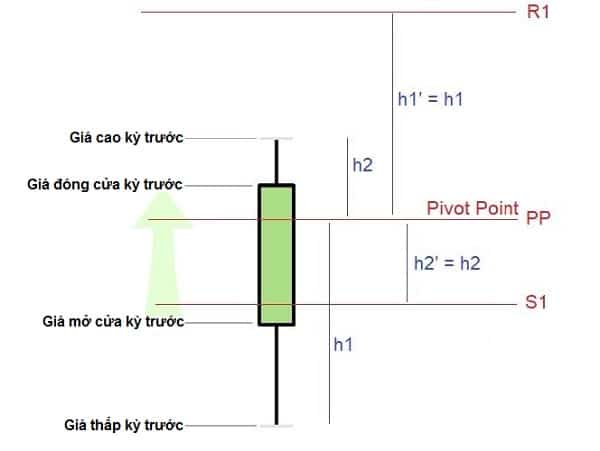 Biểu đồ minh họa cách tính điểm pivot là gì?