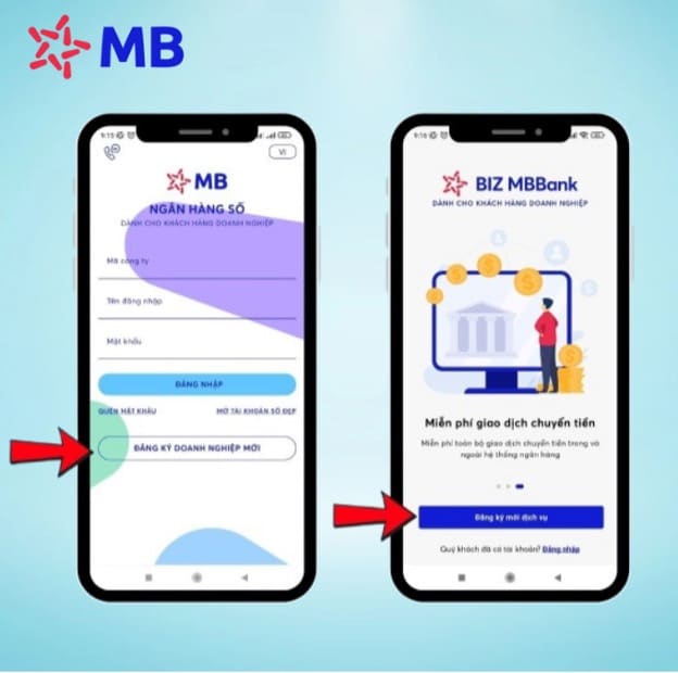 Truy cập đăng ký tài khoản BIZ MBBank